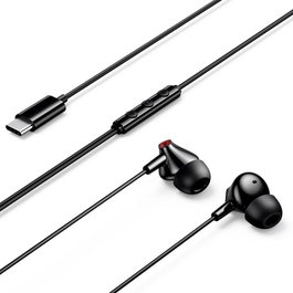 Vention Echo Lite Auriculares Intrauditivos USB-C con Micrófono In-Ear Tipo C, Negros